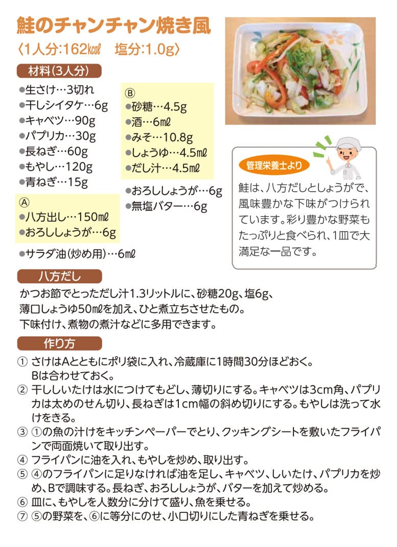 鮭のチャンチャン焼き風